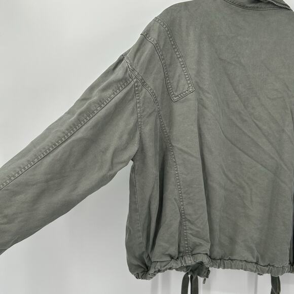 American Eagle Women's Army Green Military Style Cotton Jacket Size Small. - Picture 8 of 14